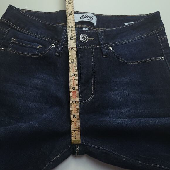 California Vintage Dark Wash Mid Rise Skinny Jeans 5 26in Classic Denim Western - Picture 8 of 9